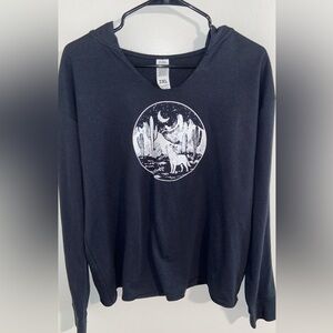 Black 2XL graphic hoodie